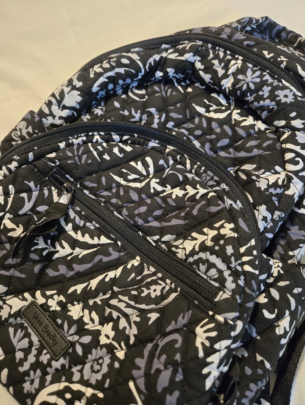 Vera Bradley mini backpack black And White